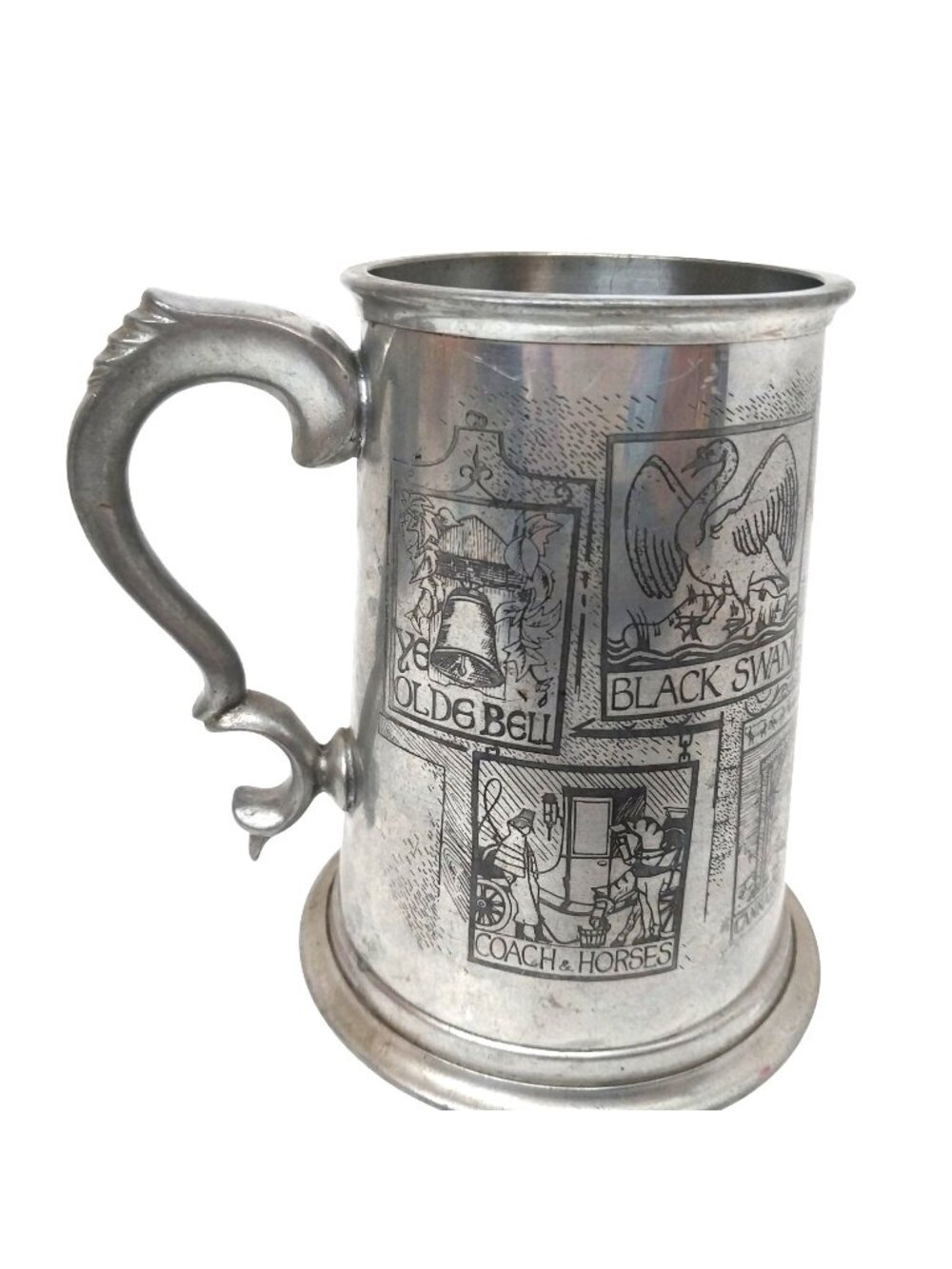 Arcadia Pewter Tankard Mug Stein English Pewter British Pub Signs England